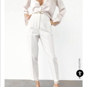 Zara High-Waisted Pants - White